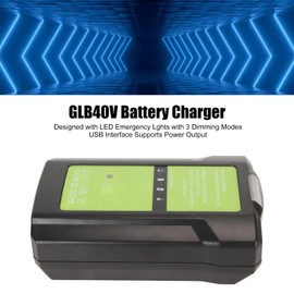 GLB40V USB Split with Lights for Greenworks 40V 29472/29482/29462/29252/20202/22262/2901319/2938302/BAF702/L 300/BAF704 etc.