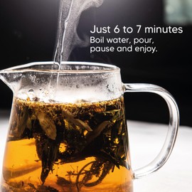 qisane Cordyceps and Rose Herbal Tea - Energizing Qi Booster to Start Day - Lightly Floral & Earthy - Powerful Blend w/Adaptogens, Whole Flowers, Invigorating Roots and Jujube Dates - Caffeine Free