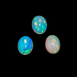 InfinityGemsArt Ultra Fire Striking Mix Fire Natural Ethiopian Opal stone Cabochon Gemstone October Birthstone Energy Crystals and Healing Stones, Wholesale Bulk Pack, Loose Crystal, Polished Gemstones, Jewelry Making Supplies