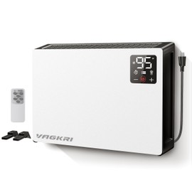 VAGKRI Quiet Electric Space Heater, Wall Mounted Heater 1500W Fast Heating with Remote, 3 Heating Modes, 24H Timer, Indoor Heaters with Stand Base for Bathroom, Bedroom, Living Room, Office