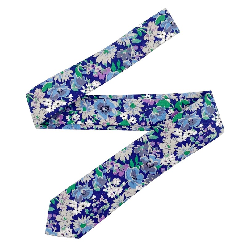 S&W SHLAX&WING Men's Cotton Necktie, Skinny Necktie, Long Thin Print,