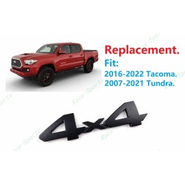 Toyota 1PC Matte Black Rear 4x4 EMBLEM BADGE Fit 2016-2022 TACOMA 2007-2021 Tundra