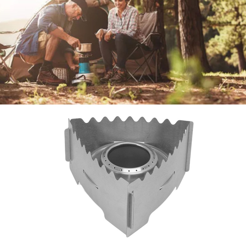 Outdoor Portable Camping Stove Stainless Steel Mini Backpacking Stove for