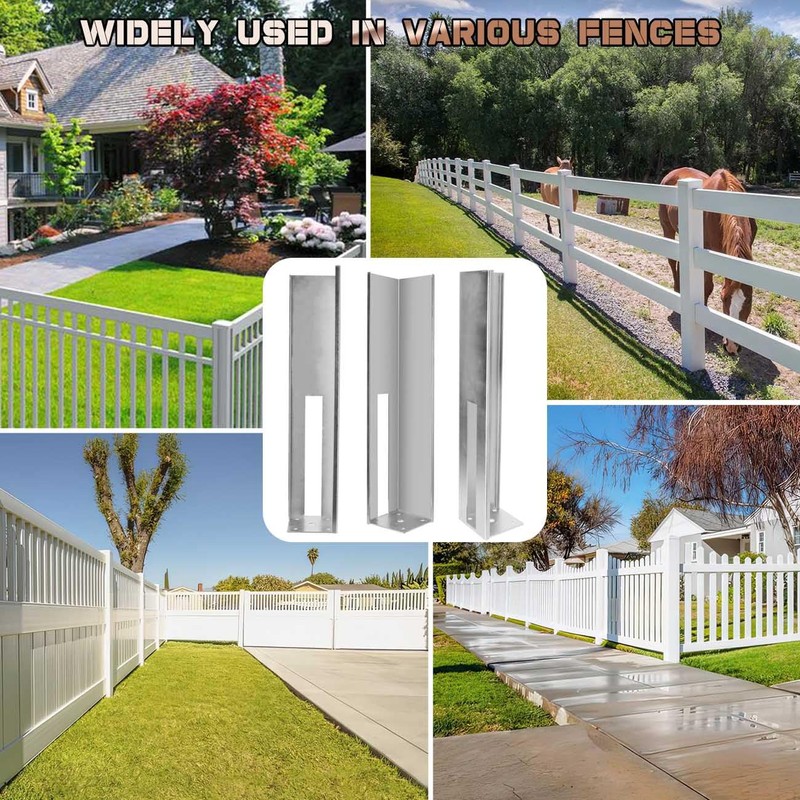 2 Pack Hot Dipped Galvanized Wood Post Mount Tower/Vinyl Fence
