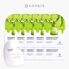 Gukin GOOKIN Calming Tea Tree Ampoule Skin Soothing Mask Pack (10 Sheets) / GOOKIN 구킨 카밍 티트리 앰플 피부진정 마스크팩 10매입