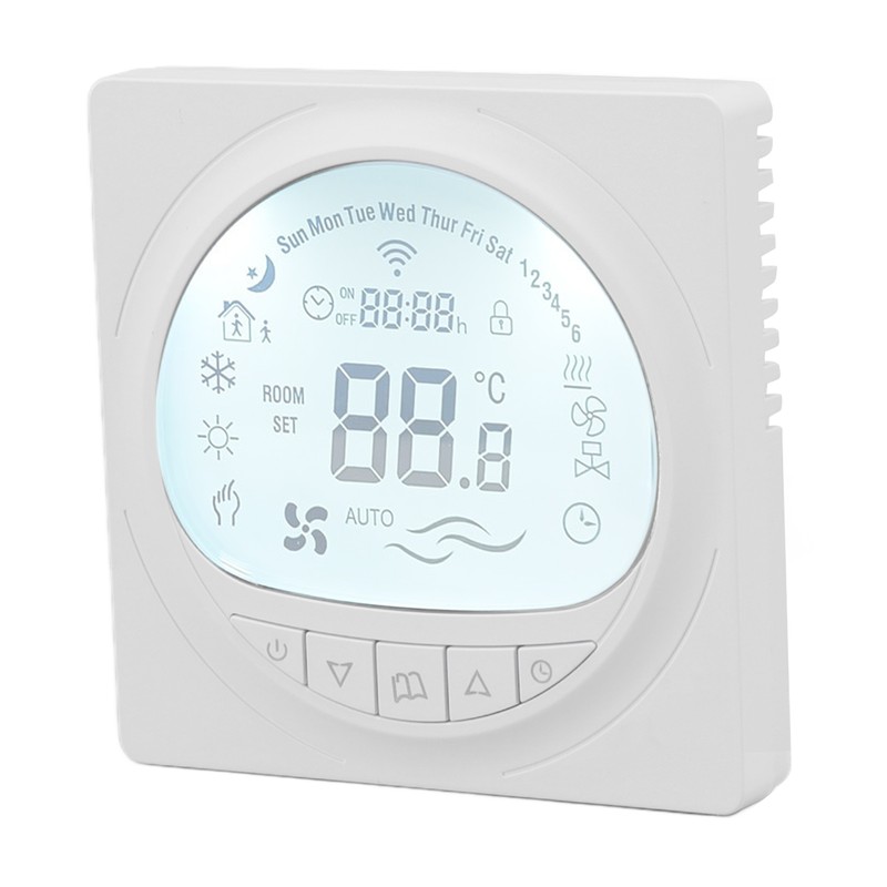 Floor Heating Thermostat Programmable Large LCD Display Plumbing Temperature Controller