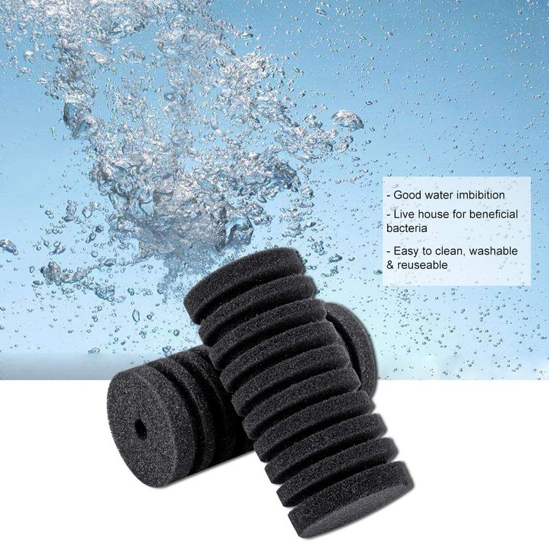 hygger Pack of 4 Replacement Sponges for Aquarium Double Sponge