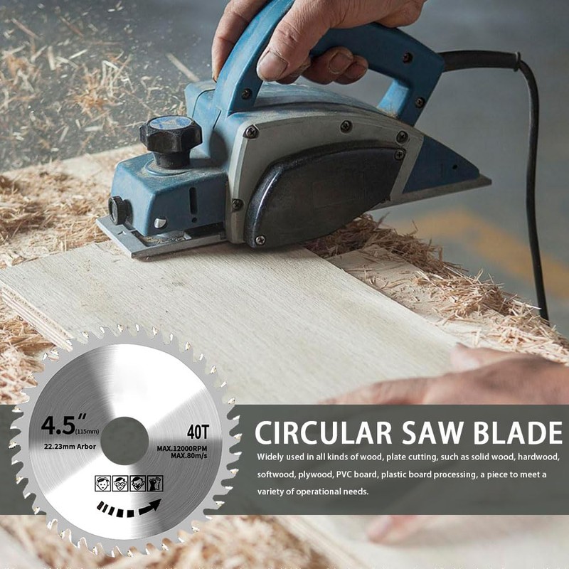 4.5" Angle Grinder Circular Saw Blade 40 Teeth Woodworking Saws
