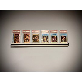 Robeck Custom Displays PSA Graded Card Floating Wall Display 24” Length (Fits Up To 7 Cards)