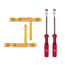 Wigearss Replacement SL SR Left Right Button Flex Cable for Nintendo Switch/Switch OLED Joy-Con Controllers Repair Spare Parts with Y-Screwdriver & +-Screwdriver Repair Kit