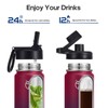25oz Insulated Water Bottles with 2 Leak Proof Lids(Spout Lid
