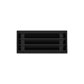 BUILDMART - 16x6 Modern AC Vent Cover - Decorative Black Aluminum Air Vent - Standard Linear Slot Diffuser - Heating and Cooling Register Grille for Ceiling, Walls & Floors - Texas Buildmart