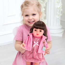 Doll Clothes, Clothing Outfits for Baby Dolls, Baby Doll Clothes, Doll Clothes Set, Doll Accessories for 43-48 cm Dolls, Dress, Coat, Socks