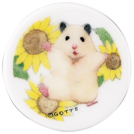 Yamaka Shoten SRN11-402 Hamster Sukeroku Everyday GOTTE Chopsticks Rest Approx. 1.6 x 0.4 inches (4 x 1 cm), Sunflower, Dishwasher-safe, Miscellaneous Goods, Tableware, Made in Japan, White