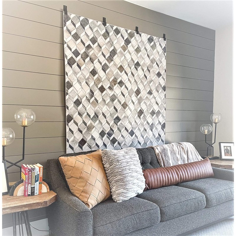 Wall Clips Matte Black for Hanging Rugs and Animal Hides