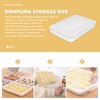 HOMSFOU 2pcs Dumpling Box Containers for Fridge Large Plastic Container