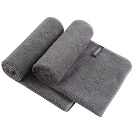 KinHwa Microfibre Soft Hand Towels for Bathroom Abosorbent Small Guest Towels Thick Face Towels 40m x 70cm Fast Drying Washcloth for Bath, Spa, Gym 2pack Grey