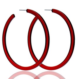 Neon Earrings for Women Acrylic Exaggerated Hoop Earrings Colorful Hoop Earring 80s Party Costume Accessory