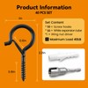 50 PCS Q-Hanger Hooks with Safety Buckle, Windproof Screw Wall