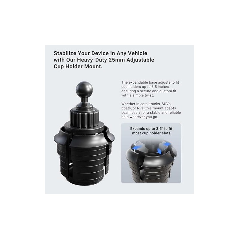 ARKON sprm023 Heavy Duty Soporte de Vaso de Coche Pedestal