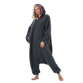Samgu Animal Onesie Pyjamas, Cosplay Costumes, Adult, Unisex Animal Costume, Jumpsuit - Black Shark, size: m