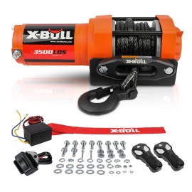 X-BULL Electric Winch 3500lbs 12V Synthetic Rope Wireless Remote Trailer ATV UTV
