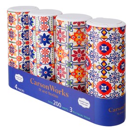 Car Tissues Cylinder 4 Packs Canned Tissue Cylinder Tissue Boxes Fit for Car Cup Holder, Car Cup Holder Facial Tissues(4 Canisters/200 Tissues)