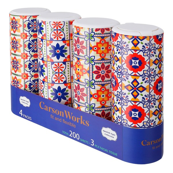 Car Tissues Cylinder 4 Packs Canned Tissue Cylinder Tissue Boxes