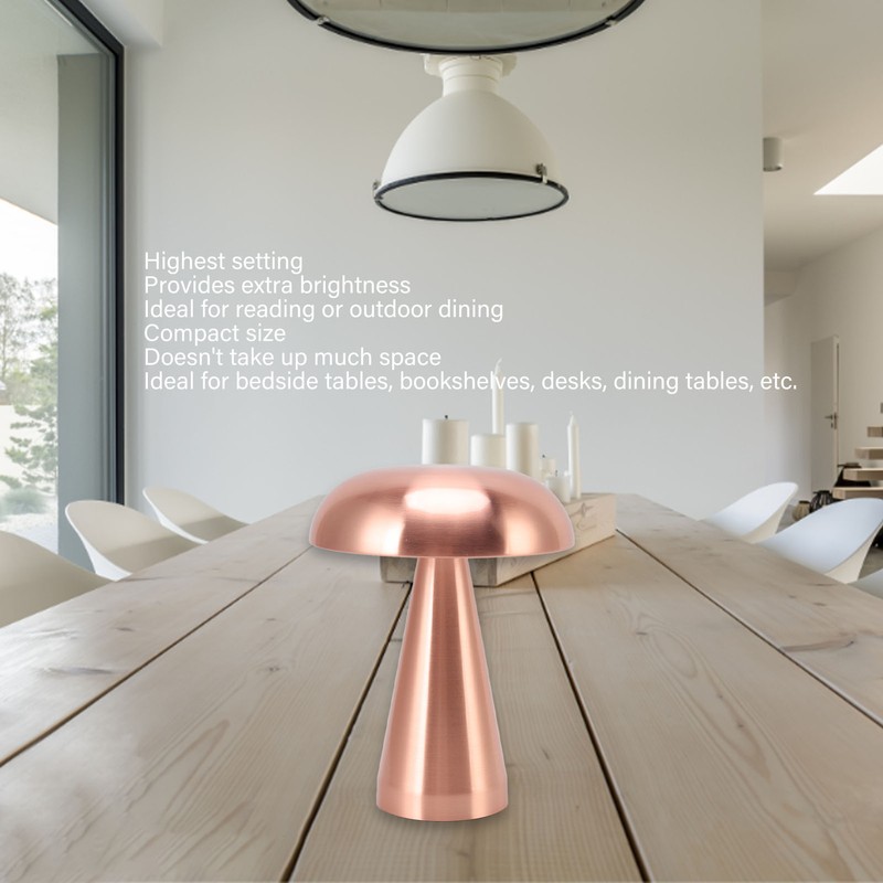 Mushroom Table Lamp Modern Minimalist Industrial Style 3 Color Dimmable