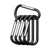 10x Mini Black Carabiners Spring Clip Hook Keychain Key D