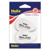Helix White Pebble Ergonomic Eraser Pack of 2, Latex Free (25001)
