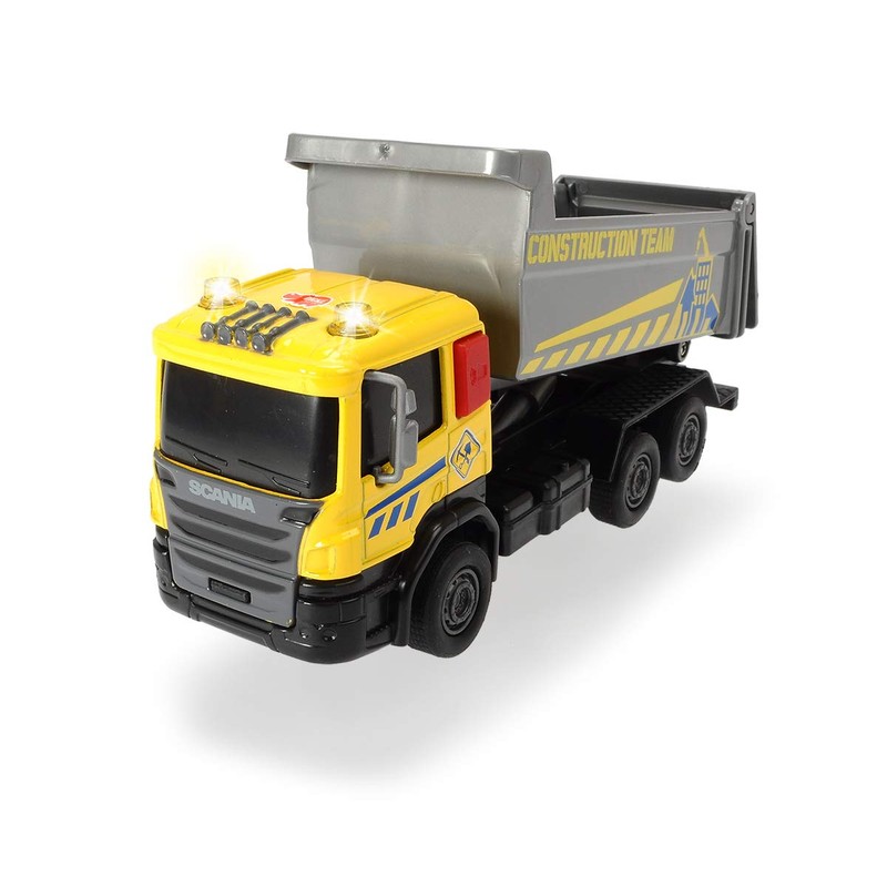 Dickie Toys City Builder Scania Construction Vehicles, Dump Truck, Cement