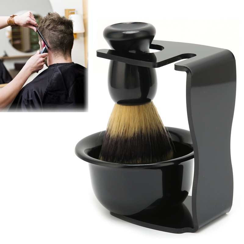 3pcs Shaving Brush Set Beard Shaving Brush Bowl Safety Shaving