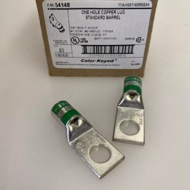 Thomas & Betts (20) Brand NEW Thomas & Betts Color-Keyed Compression One Hole Copper Lug 54148