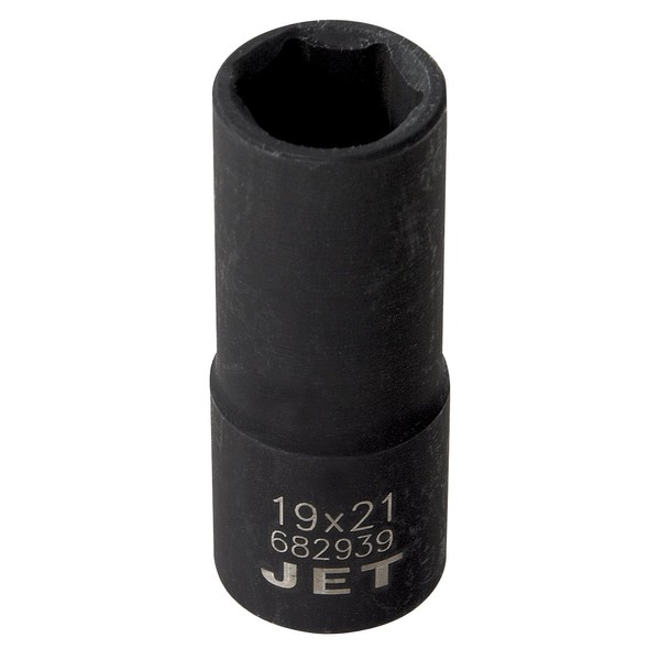 JET 682939 1/2-inch Drive Impact Flip Socket, 19mm x 21mm,