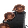 Indoor Fountain Waterfall Tabletop, Mini Water Fountain with LED Light,