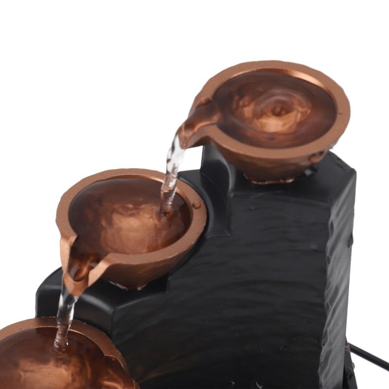 Indoor Fountain Waterfall Tabletop, Mini Water Fountain with LED Light,