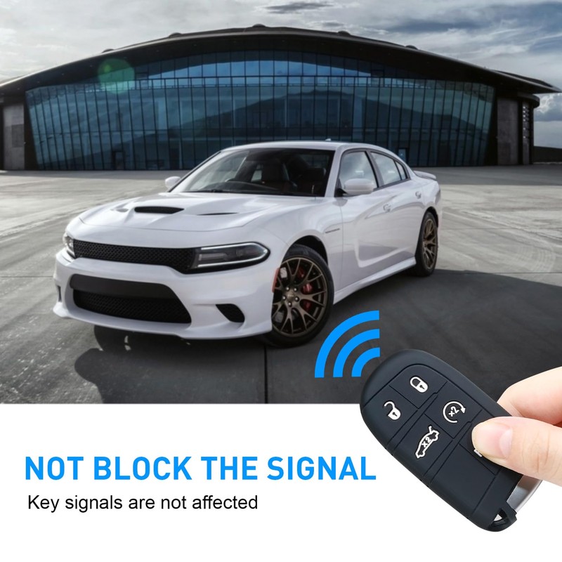 Key Fob Cover for Dodge Accessories 5 Button Key Fob