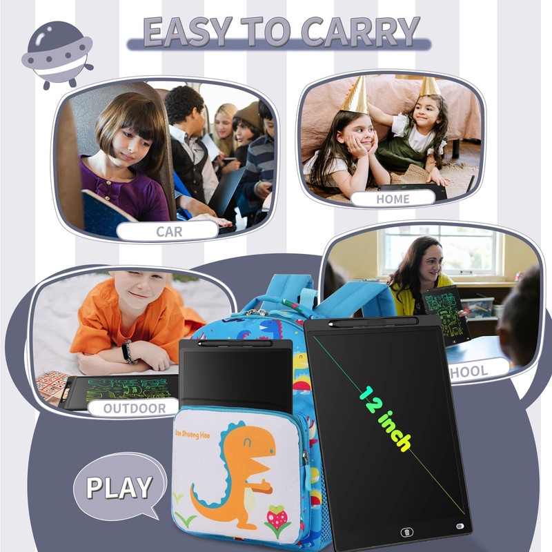 Genialba LCD Writing Board 12 Inch Colourful LCD Writing Tablet