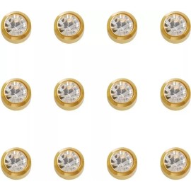 Caflon Broqueles Aretes Perforacion Caflon 12 Pack Con Brillo