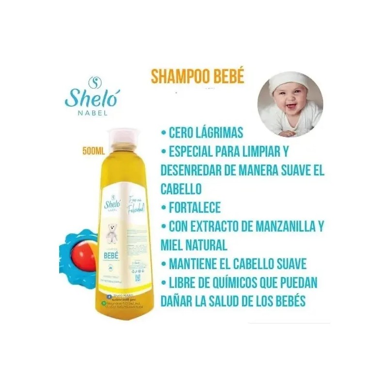 Shampoo Bebe Shelo Nabel 500ml Miel Natural