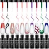 JODSONE Nail Art Gel Liner Set 10 Colors White Red
