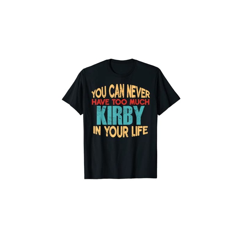 Funny Kirby T-Shirt with First Name T-Shirt, black