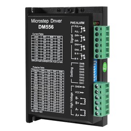 DM556 CNC Digital Stepper Driver 2 Phase DC 5.6A 20-50V Stepper Motor Controller 128 Subdivision Replace for Nema 23, Nema 24 and Nema 34 Series Stepper Motor