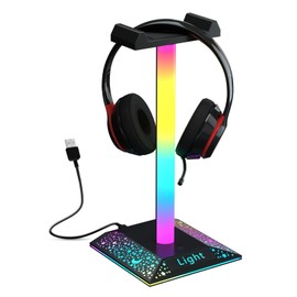 KANTUTOE RGB Gaming Headphone Stand Light with USB Port RGB Gaming Stand Light for Desktop PC Gaming Headset Accessories, Suitable Husband, Kids, Boyfriend