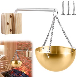 Aroma Bowl Sauna 350 ml Stainless Steel - Sauna Evaporator Bowl with Accessories for Spa & Wellness, Hanging Aroma Bowl for Essential Oils (Premium Sauna Accessories)