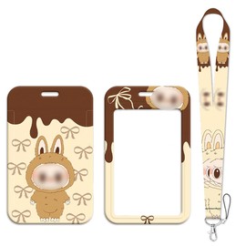 LQIOACU 1 Stück Ausweishülle mit Band, Schlüsselband Personalisiert, Ausweishalter, Karten Halter mit Schnur, Kartenhalter Ausweis, für Frauen, Lehrer, Krankenschwestern, Doktor, Student（A）