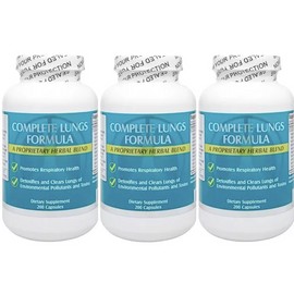 3 Bottles NU-Health COMPLETE LUNGS FORMULA 200 Capsules/Bottle for Clear Lung