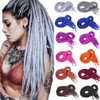 22 Inch Double Ended Dreadlocks Extensions 15 Strands/Pack Brown Handmade