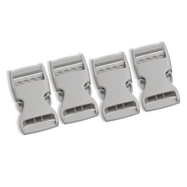 4 Pcs Light Gray Buckles for Straps 1 inch Plastic Belt Buckle 25mm Dual Adjustable No Sewing Quick Side Release Plastic Buckle Clips for Backpack Outdoor Paracord Bracelets Pet Collar Craft